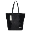 GEANȚĂ DIN PIELE shopper bag Vittoria Gotti negru V2380